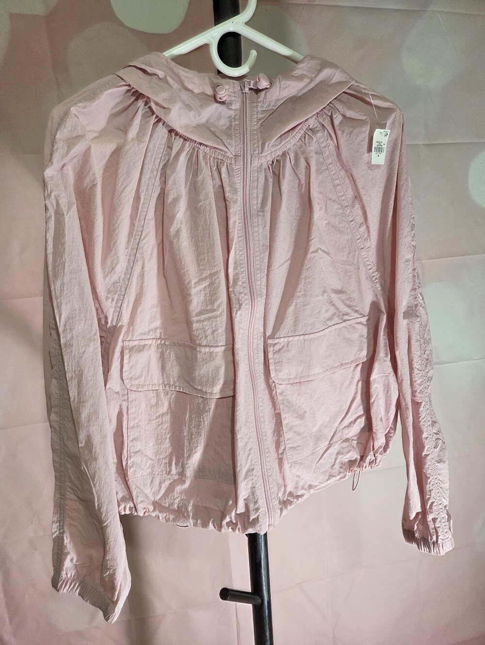 Old Navy Lightweight Pink Zip Up Windbreaker Jacket Medium NWT